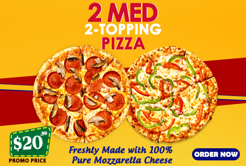 2 MED 2-Topping Pizza